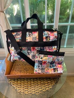 LeSportsac Limited Edition Rare Hawaiian Patch Tropical Print Bags 2 Total